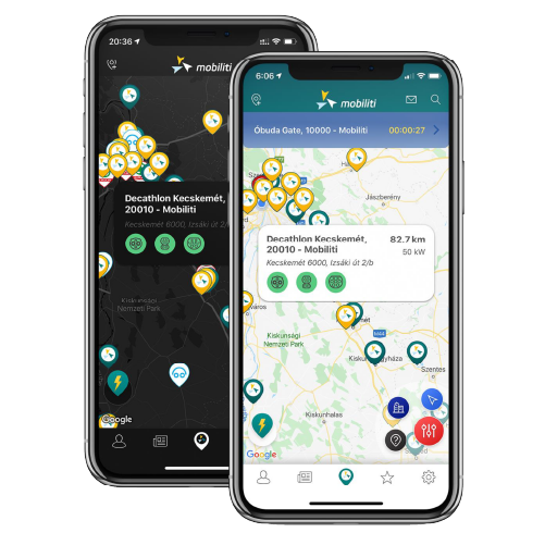 electric vehicle charging station - Mobile application